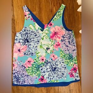 Lilly Pulitzer Florin reversible tank top Small EUC. 1636